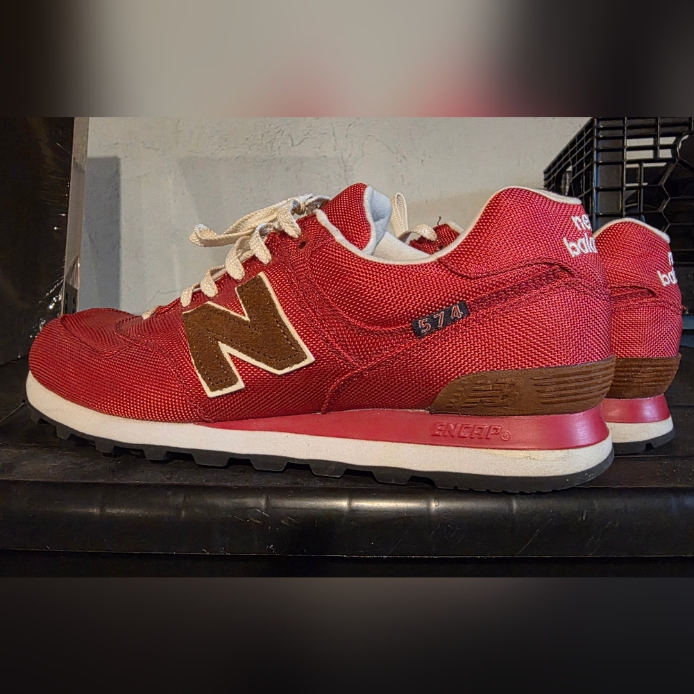 New Balance Red and Brown Men's Sneakers